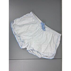 Lake women's small blue white striped pajama lounge shorts